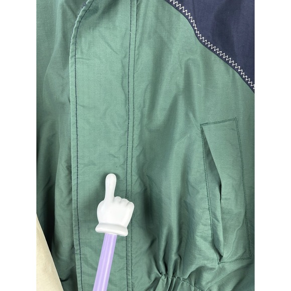 VINTAGE Tommy Hilfiger Sailing Gear Colorblock 90s Jacket Mens XL Green Navy - Picture 11 of 16